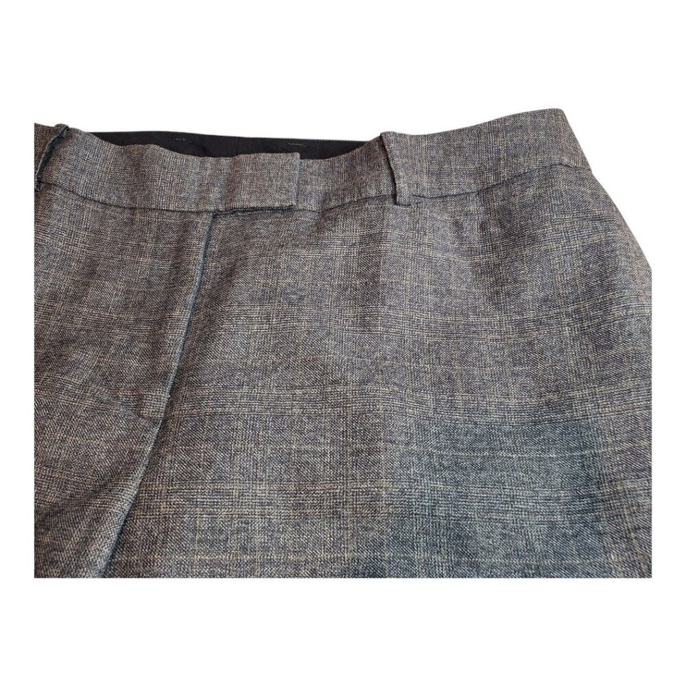 ANNE KLEIN SZ 12 Woven Wool Blend Plaid Lined Wide-leg Dress Pants Trousers - Picture 8 of 12